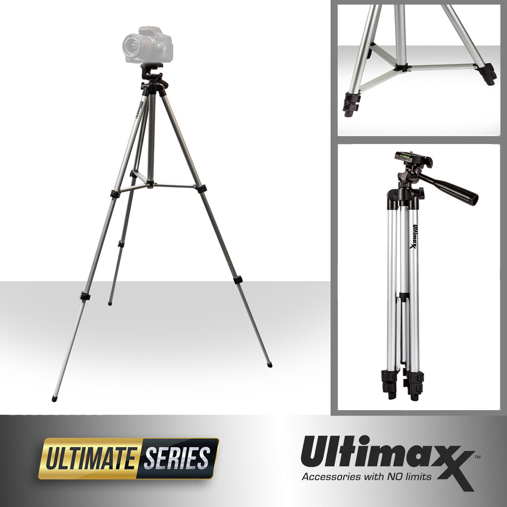 Full Size 50” Tripod With Leveler Adjust & Carrying Case for SLR Cameras