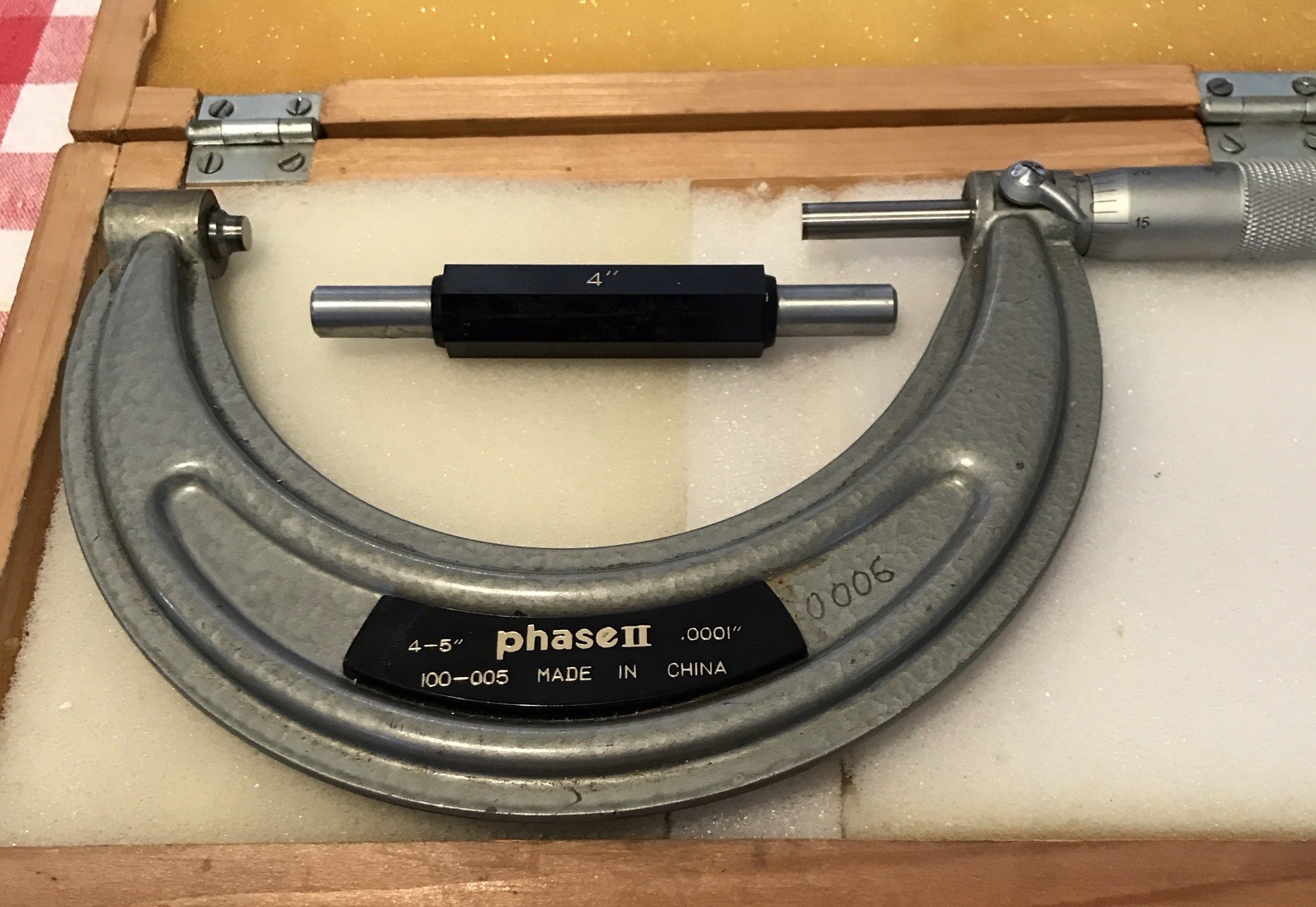 Phase II 4-5” Outside Micrometer .0001 Vernier