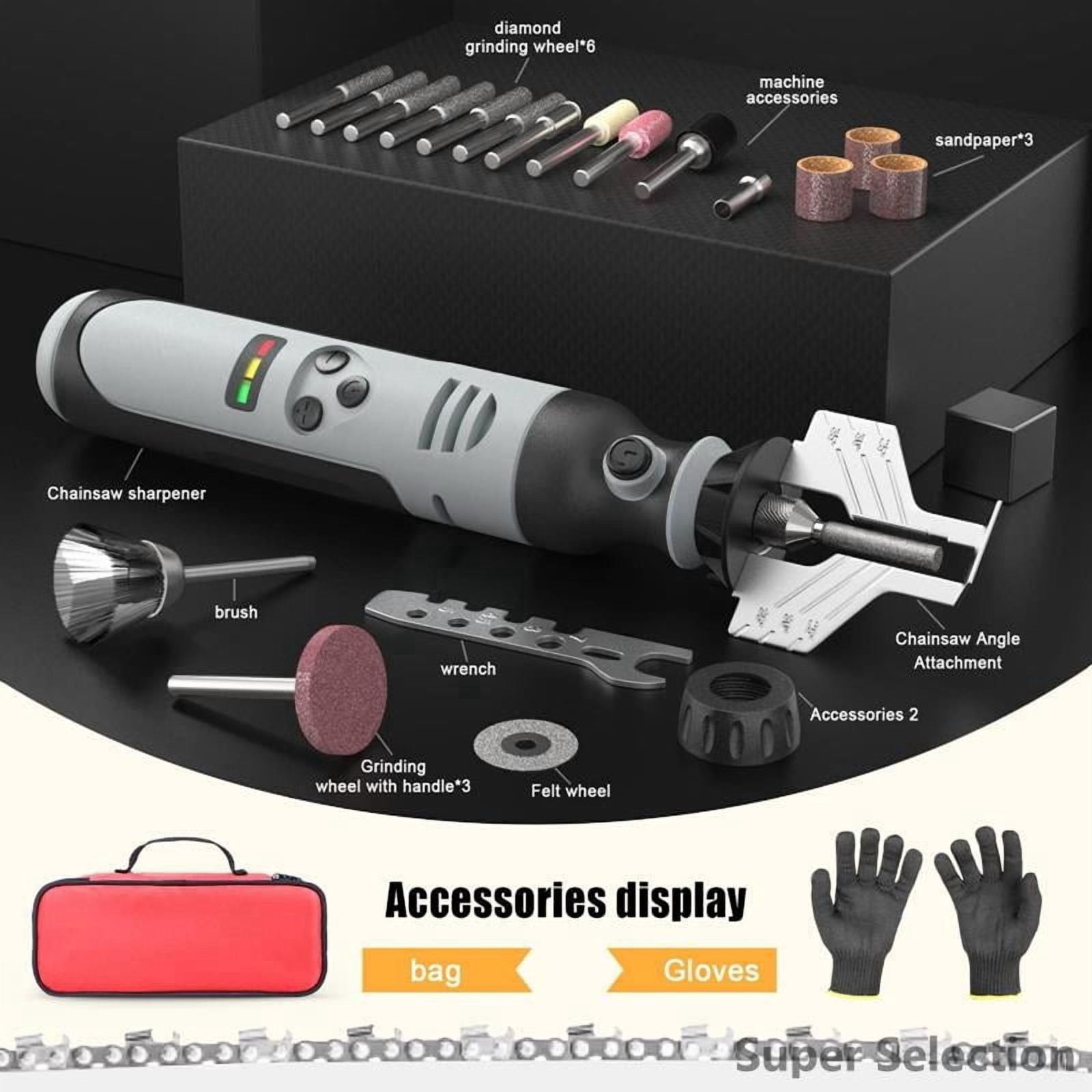 Cordless Electric Chainsaw Chain Sharpener Portable Sharpening Tool Kit