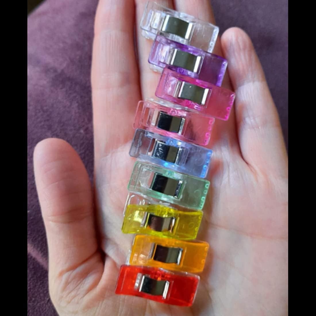 Versatile 100 Pcs Sewing Clips - Assorted Colors for Precise Craft Applications