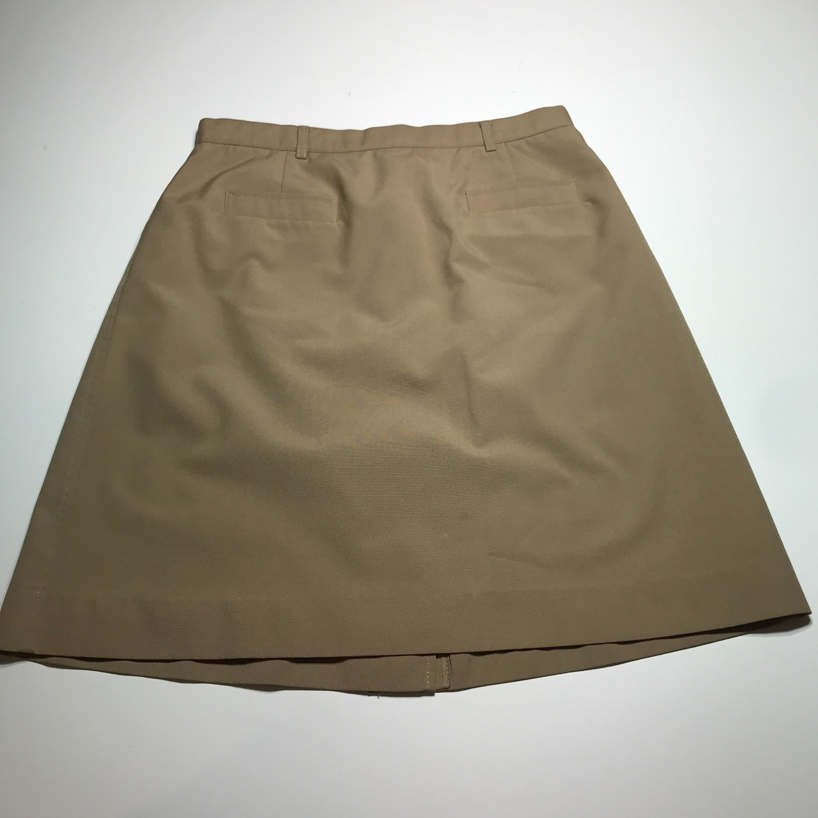 Uniforms by Flying Cross Womens A-Line Wool Blend Dress Skirt Tan USA Size 14 MR