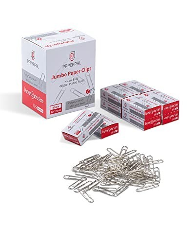 Jumbo Non-Skid Paper Clips 2" Silver Bulk Pack 1000 Count