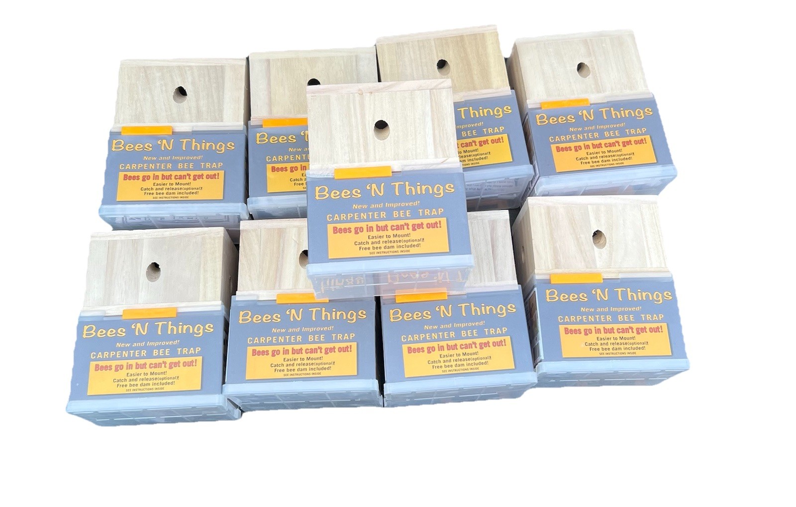 New Bees 'N Things Outdoor Carpenter Bee Traps - Lot of 9