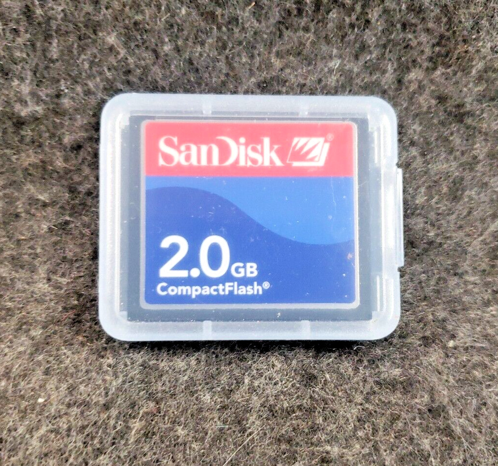 2GB SanDisk CompactFlash Memory Card 2G CF Card SDCFB-2048Genuine w/case ..(SB3)
