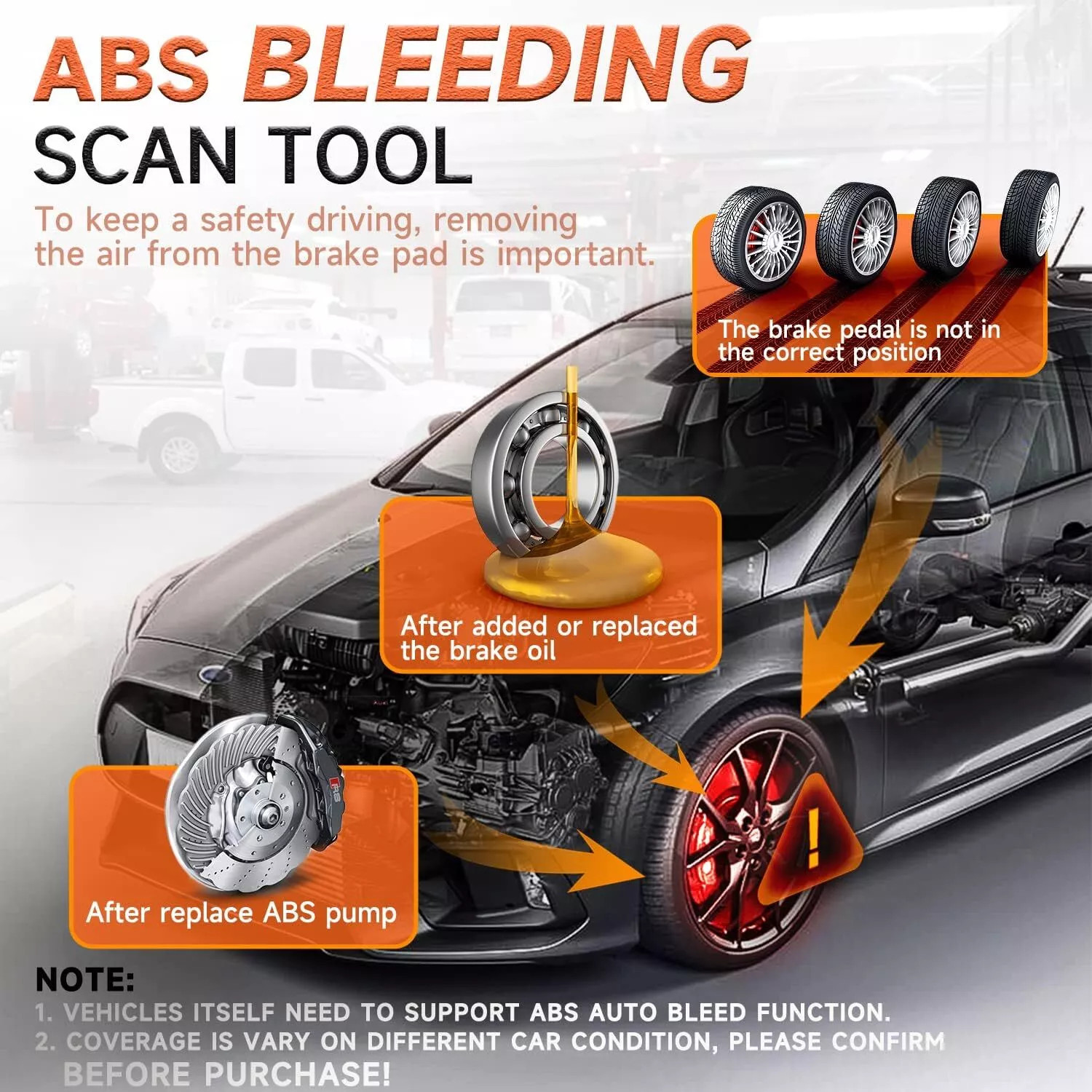FOXWELL OBD2 Scanner Code Reader Brake Bleeding ABS SRS Resets Diagnostic Tool