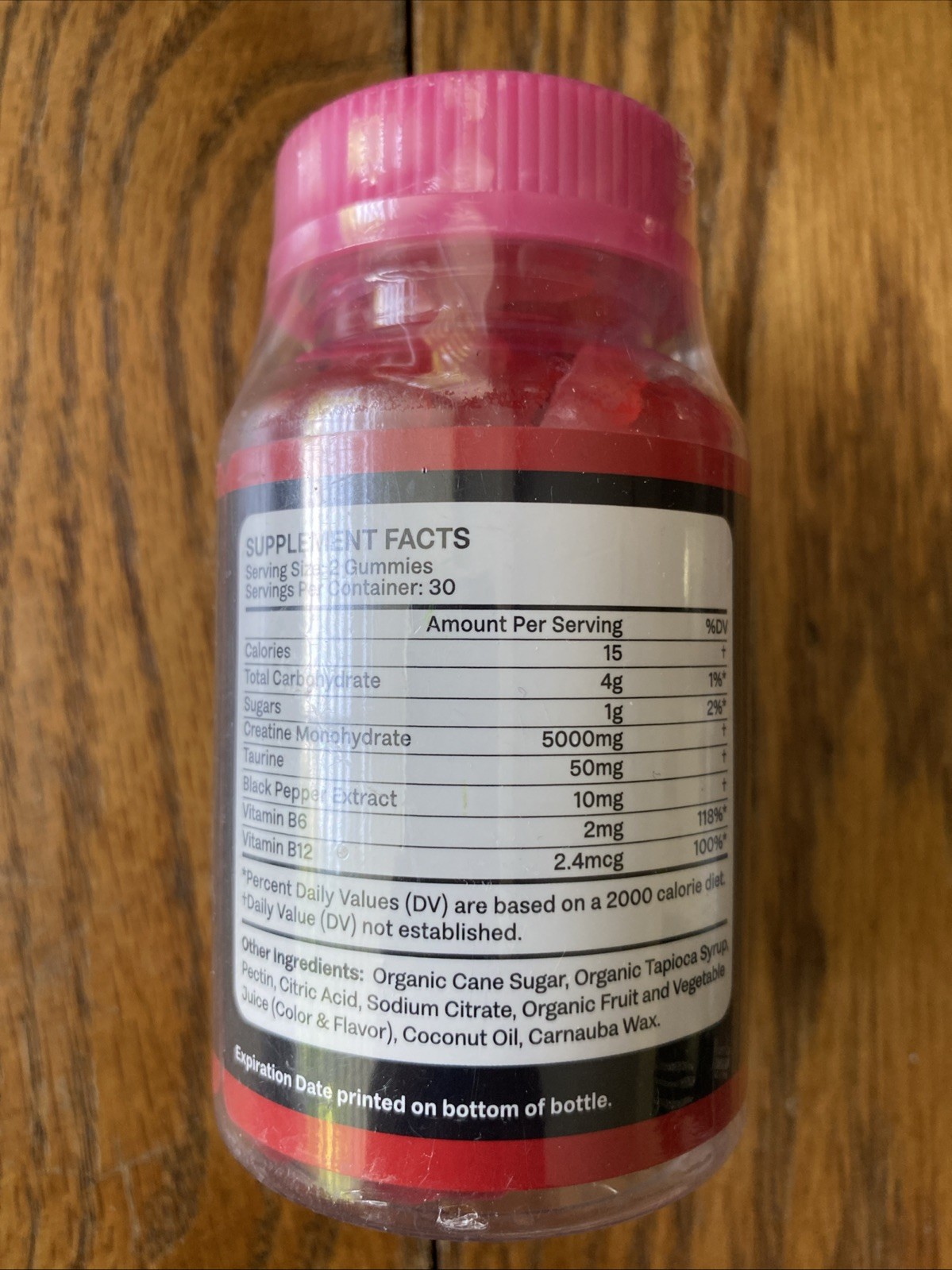 Creatine Monohydrate Gummies 5g Enhance Brain Function + Build Muscle - 60 Count