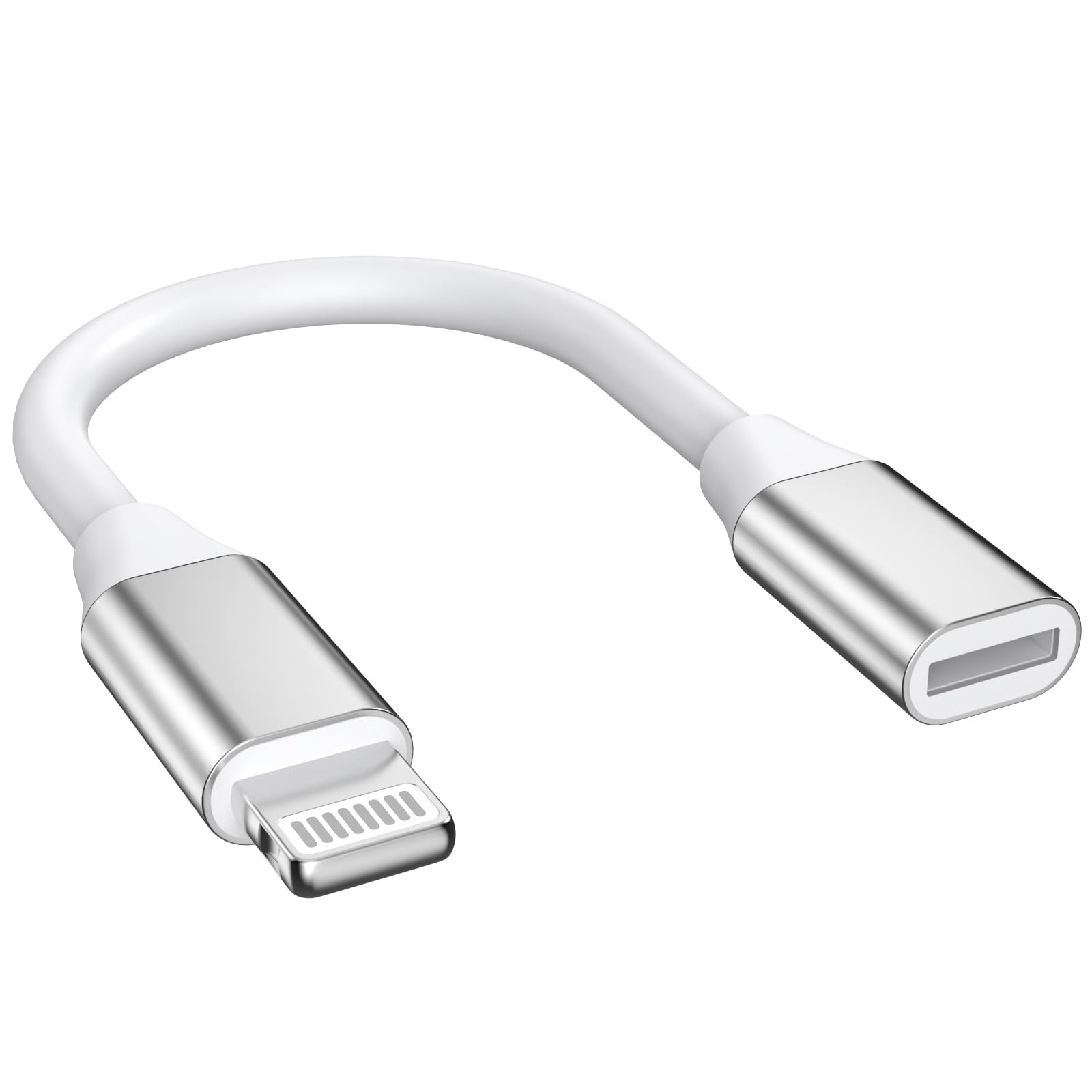 9cm Lightning Male to Lightning Female Charger Adapter,iPhone Extension Charg...