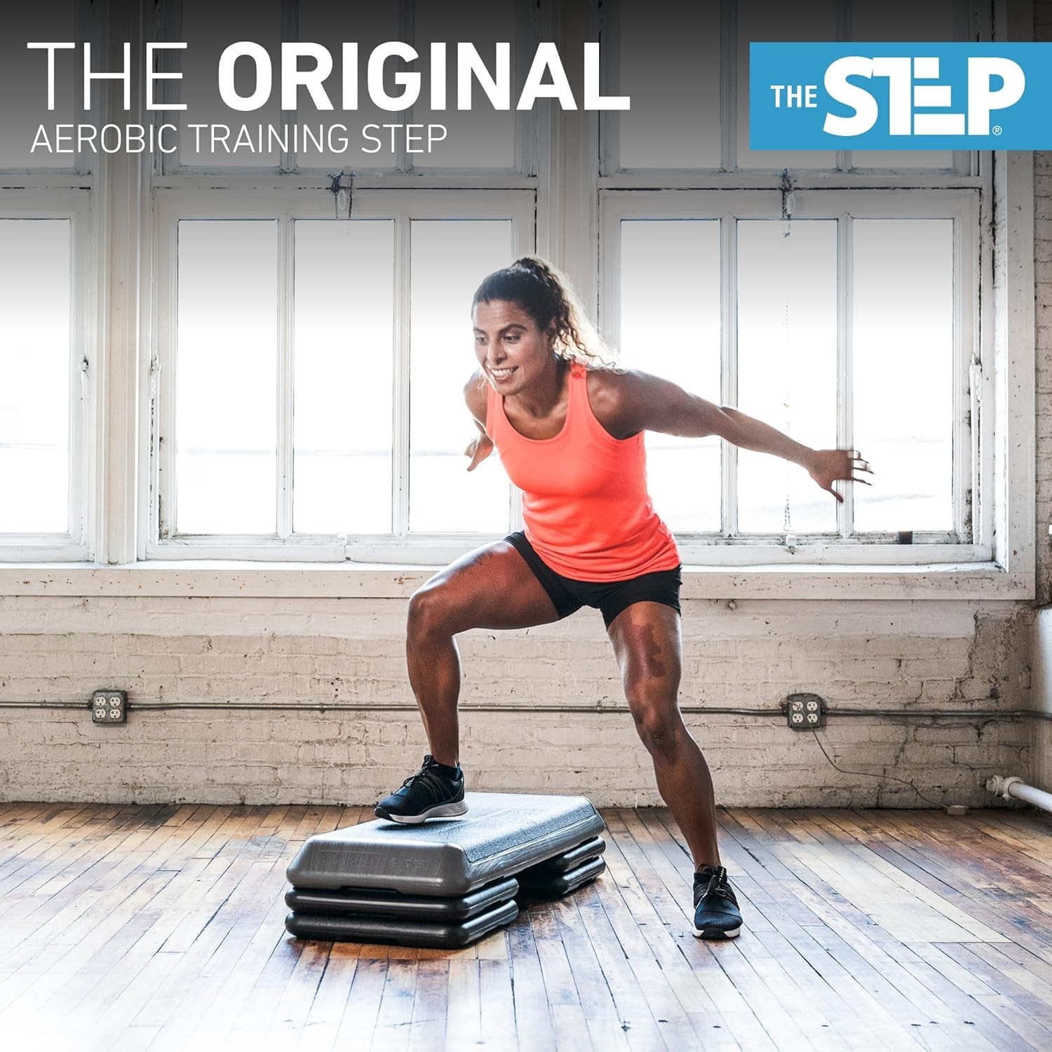 Step Exercise Platform with 4 Stackable Risers