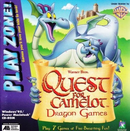 Quest For Camelot Dragon Games PC MAC CD medieval kids animated film movie game!