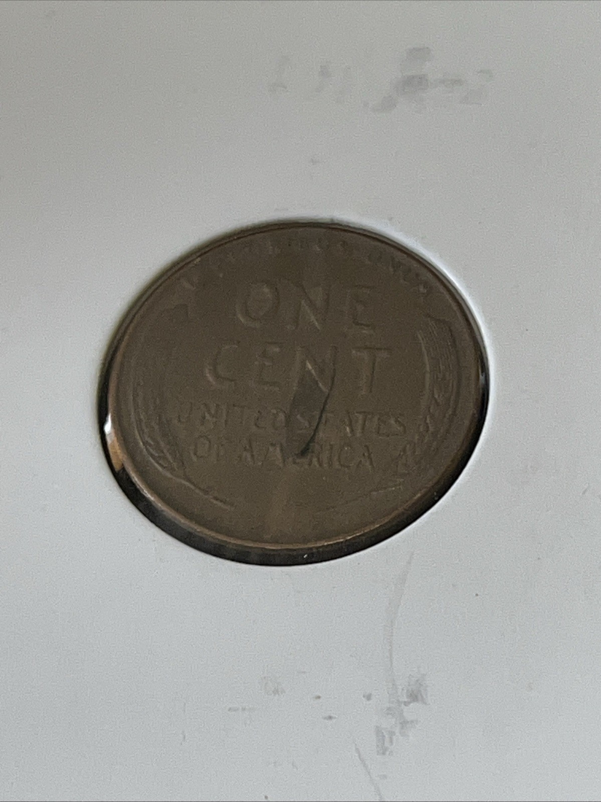 1949 D Lincoln Wheat Cent Reverse Retained Lamination Error