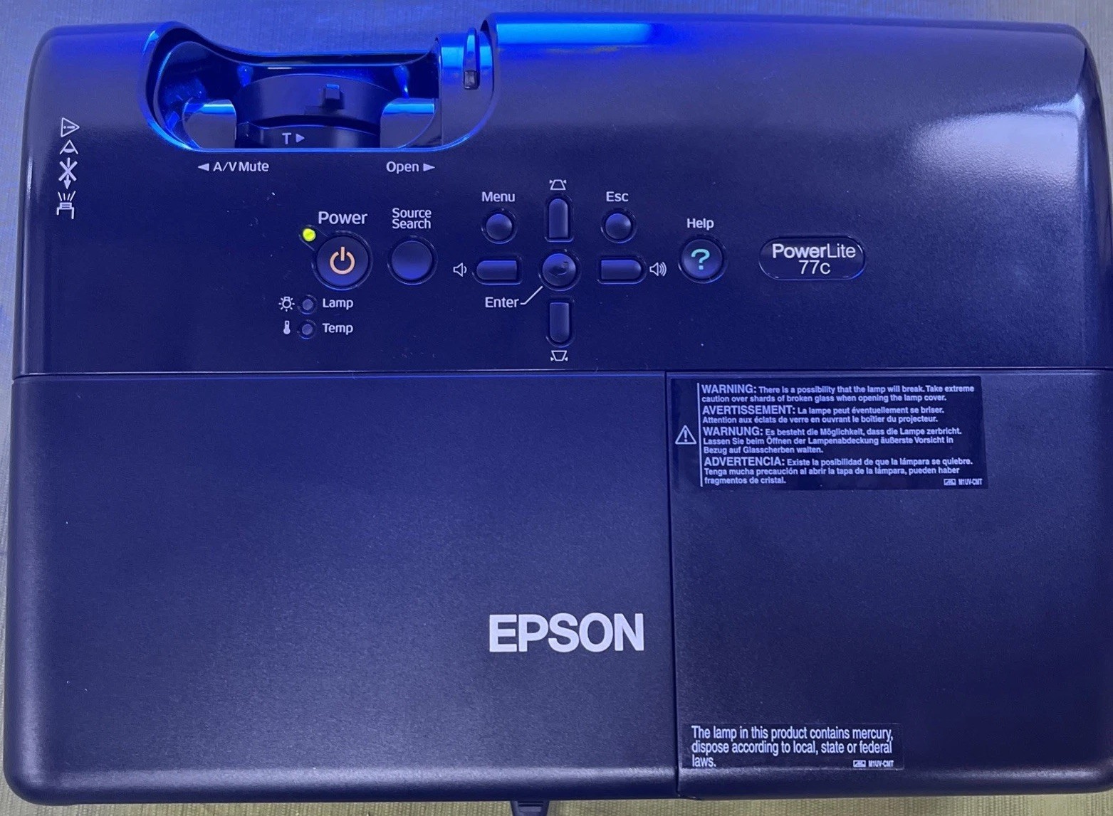 Epson Powerlite 77c EMP-X5 Projector w/Case & Remote (16 Lamp Hours)