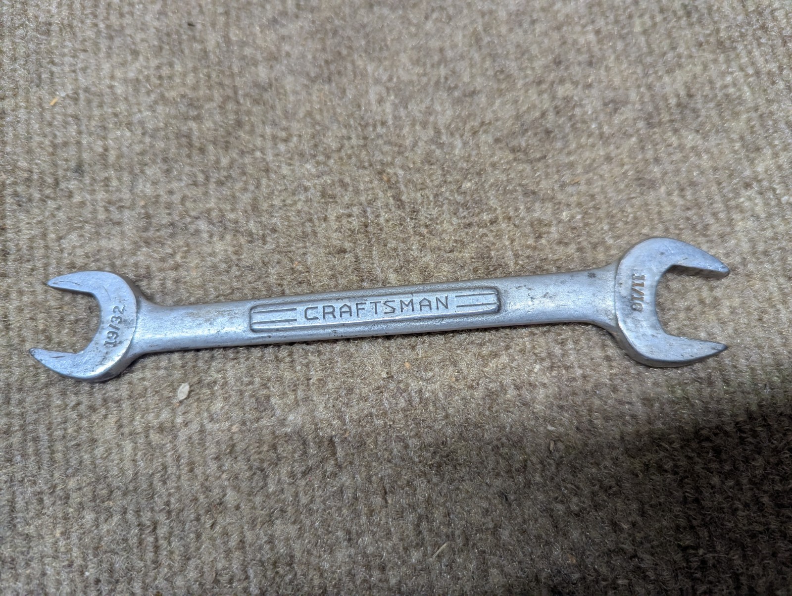 Vintage Craftsman Open End Wrench  19/32 X 11/16