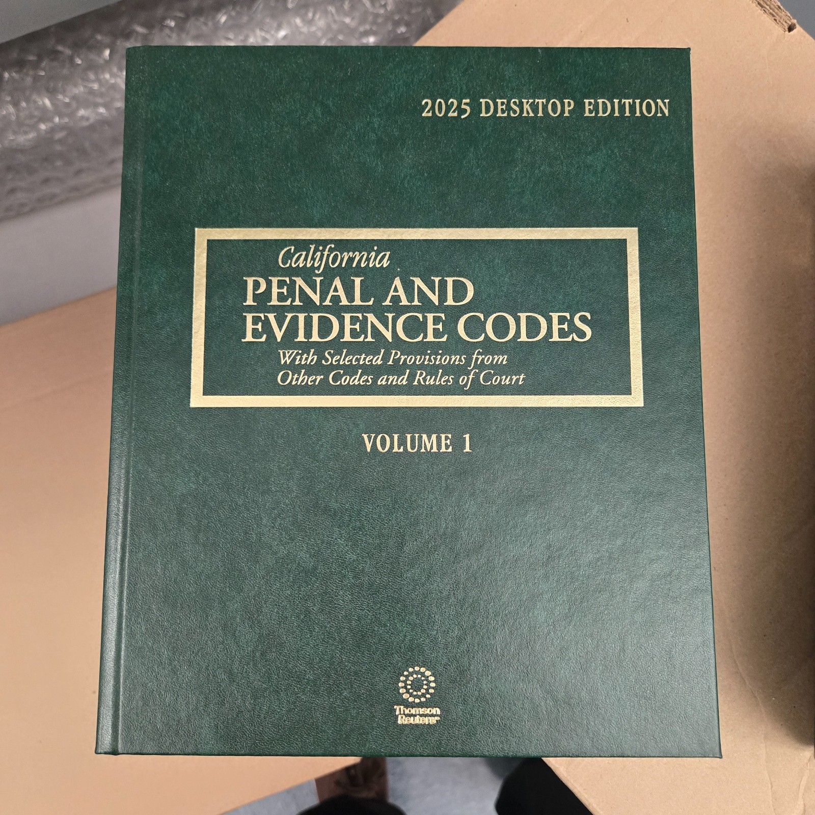 California Penal And Evidence Codes 2025 Desktop Edition Thomson Reuters Vol 1&2