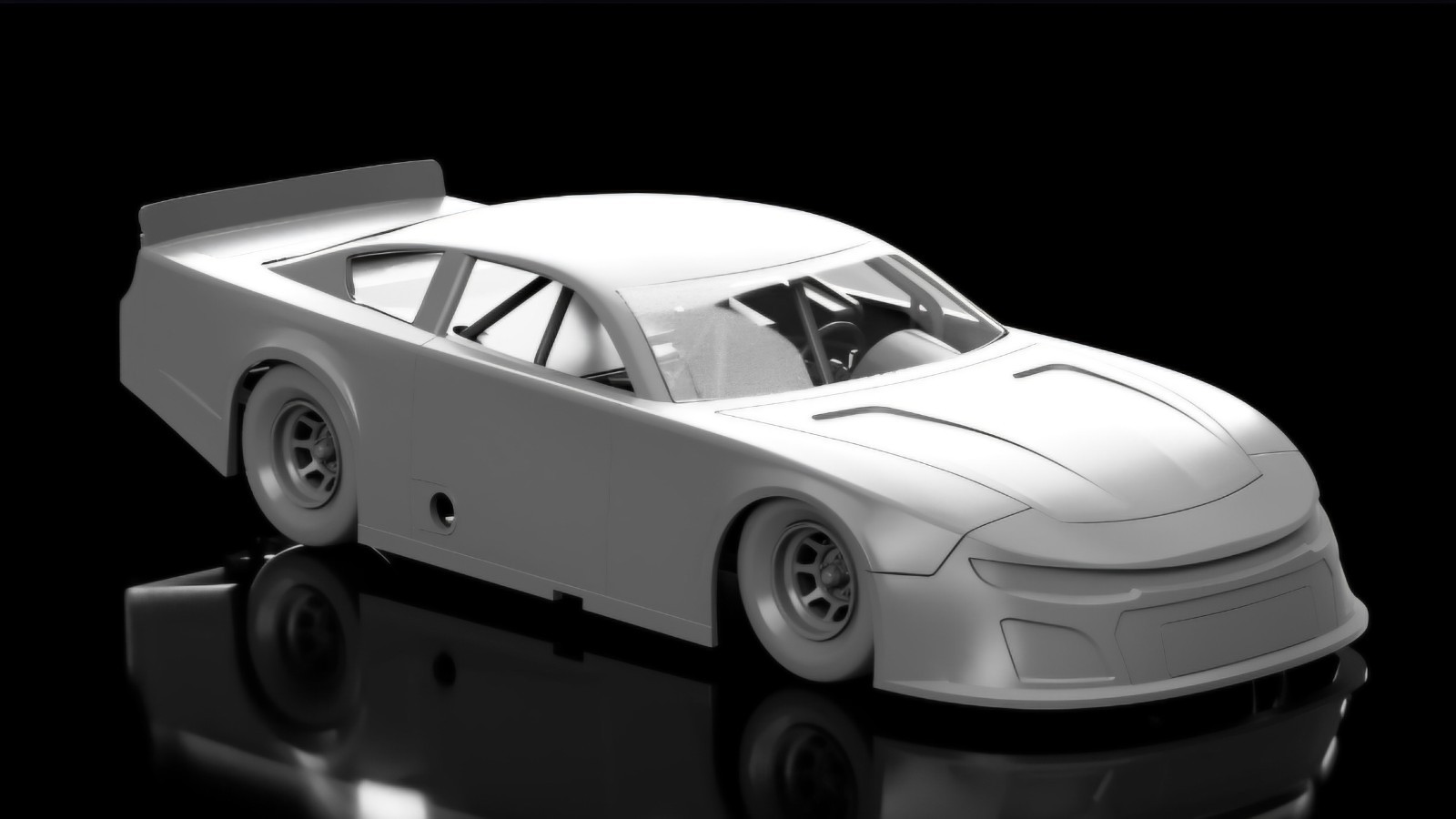 ABS Like Resin 3D Printed Camaro Asphalt Late Model Race Car Model Kit