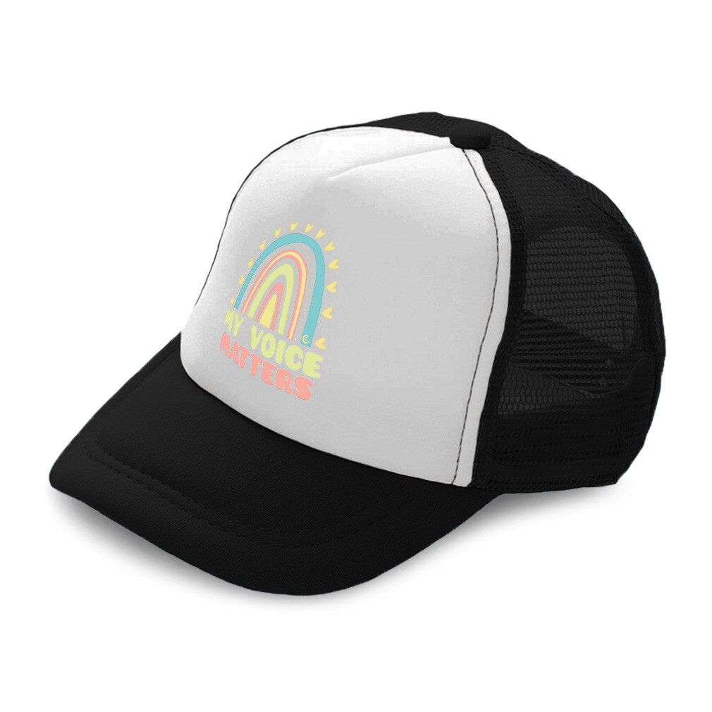 Kids Trucker Hat My Voice Matters Rainbow Polyester Boys Caps & Girls Caps