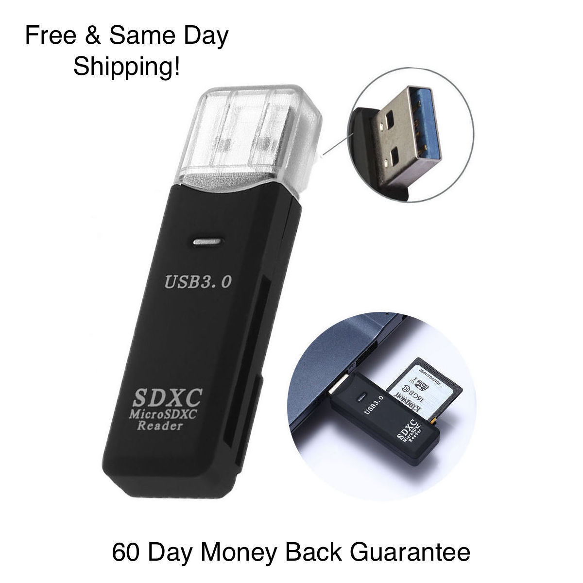 USB3.0 SD Card Reader for PC Micro SD Card to USB Adapter for Camera MemoryC lot