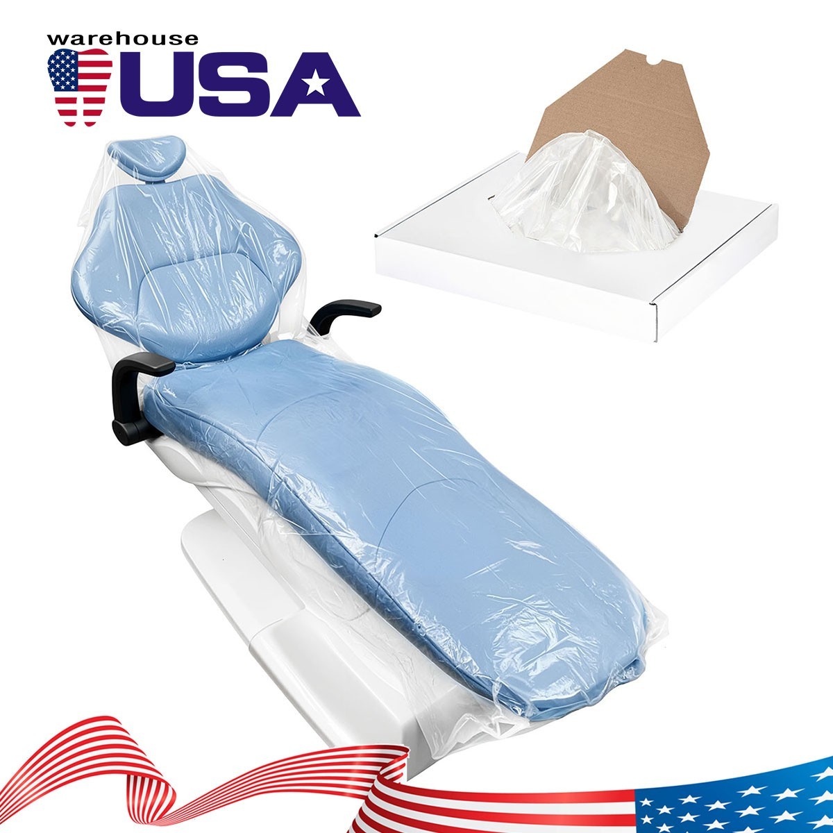 125pcs Disposable Dental Chair Unit Covers Clear Full Chair Protective 29"x80"