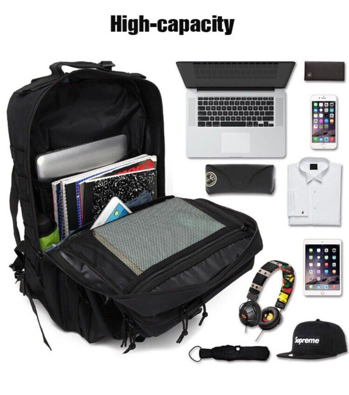 Tactical Molle Army Assault Pack Multifunctional Backpacks Large-capacity 45L US