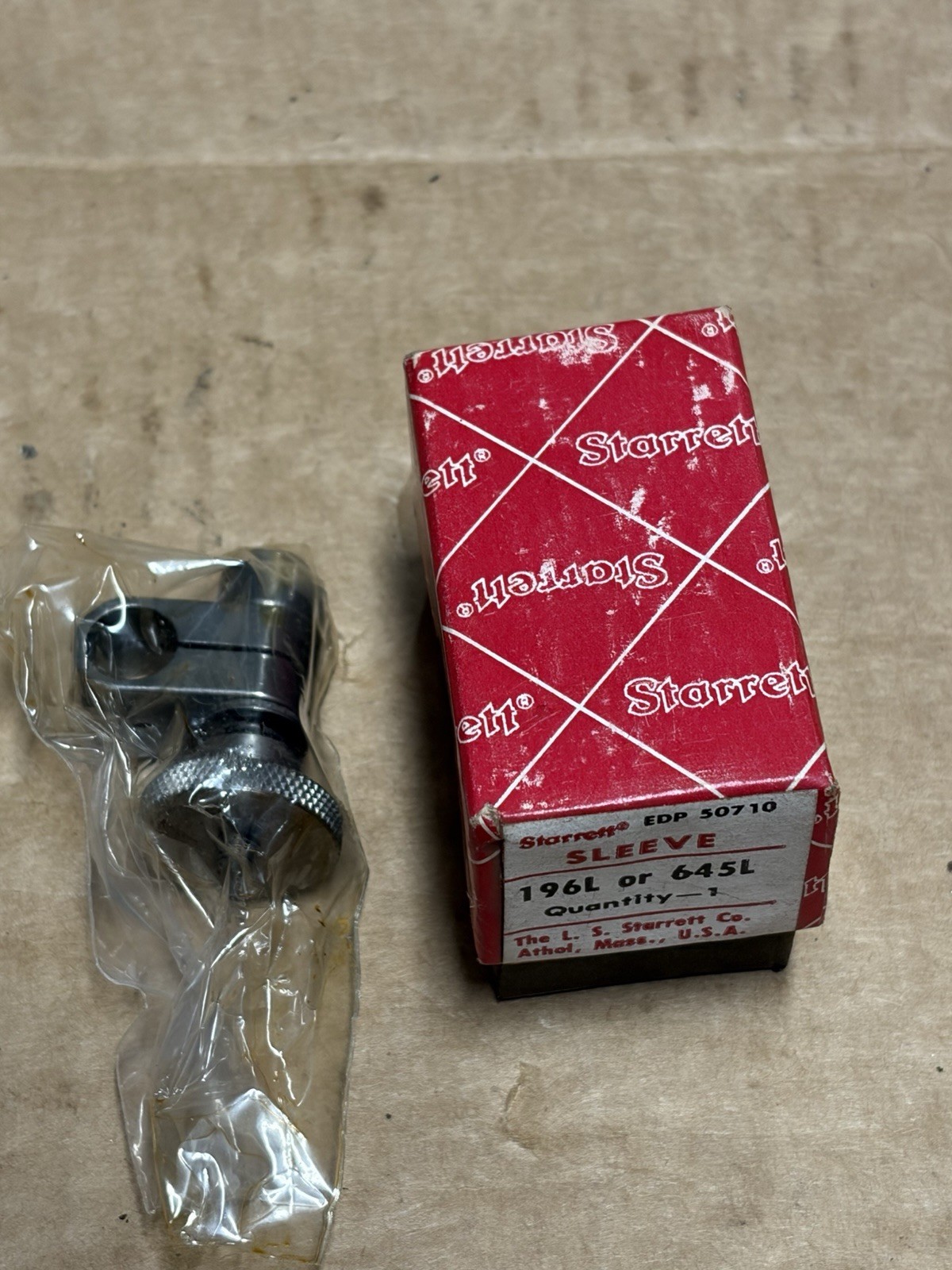 Starrett 196L or 645L Sleeve Snug 3/8" Post Hole and 1/4" Gripping Hole
