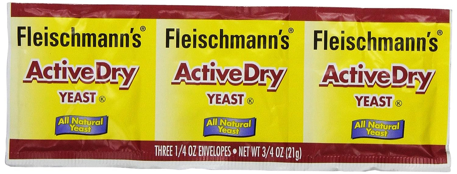 Yeast, Active, Dry, 0.75-Ounce Packet (Pack of 9)