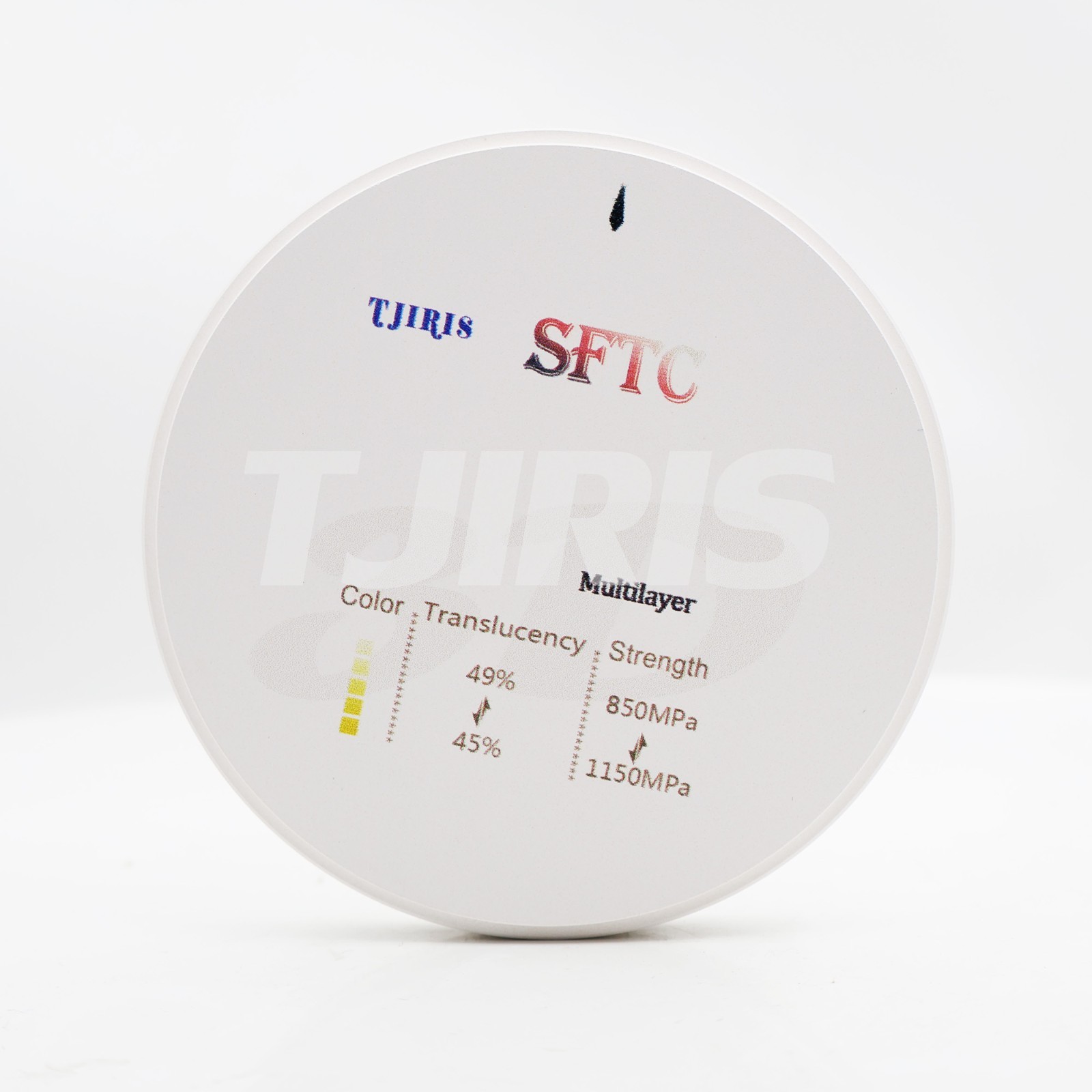 Dental Lab 3D Multi Layered Zirconia Disc High Translucent Zirconia 98x16mm