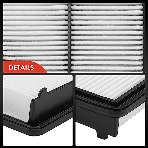 2-PC Engine & Cabin Air Filter with Activated Carbon Compatible with Honda
