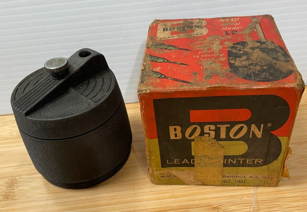 Vintage Boston Lead Pointer Drafting Pencil Lead Sharpener LP no. 1401 Tested