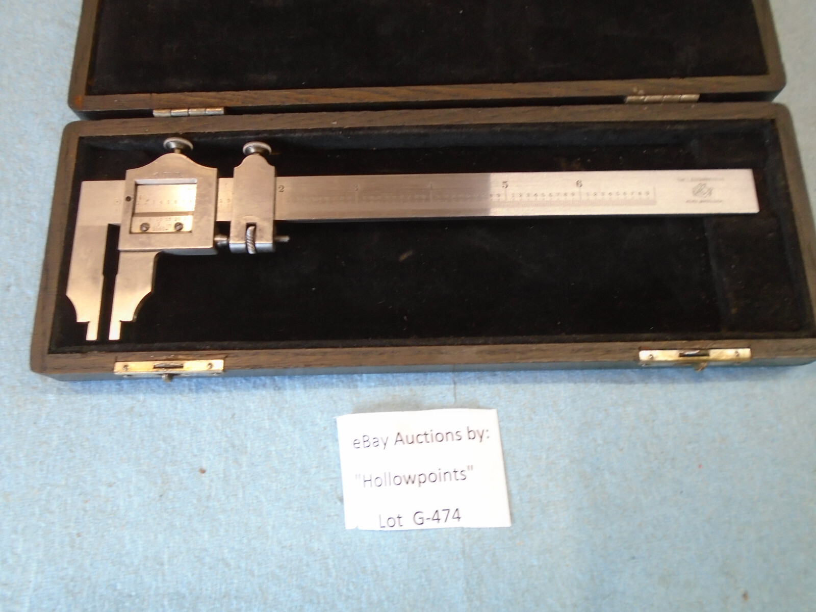 Starrett vintage No. 122 Vernier 6" Caliper w/ Wooden box .001" Grads G474