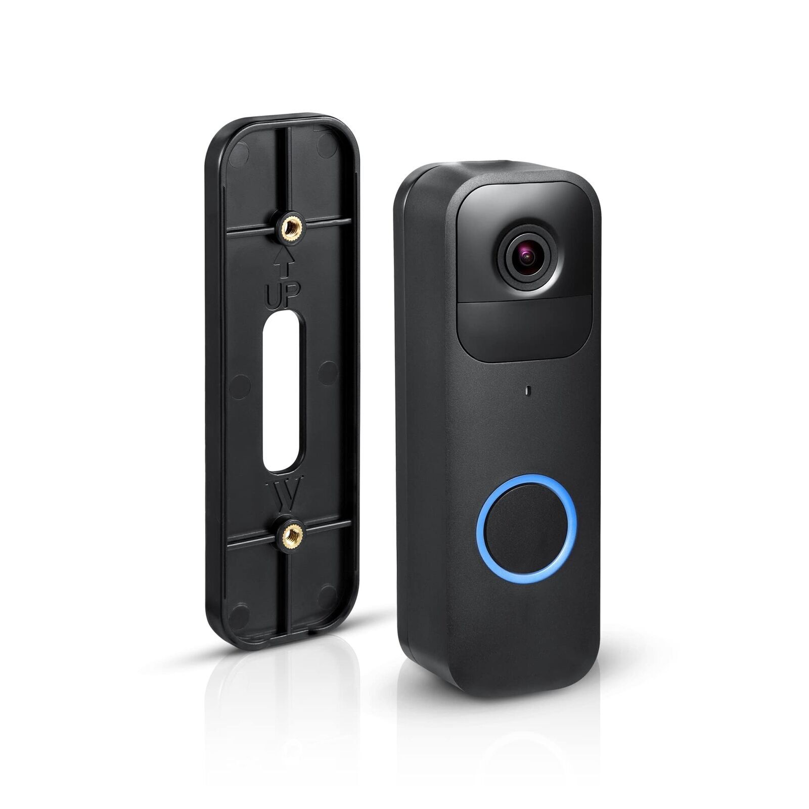 Wasserstein No-Drill Mount Compatible with Blink Video Doorbell Only (Black)
