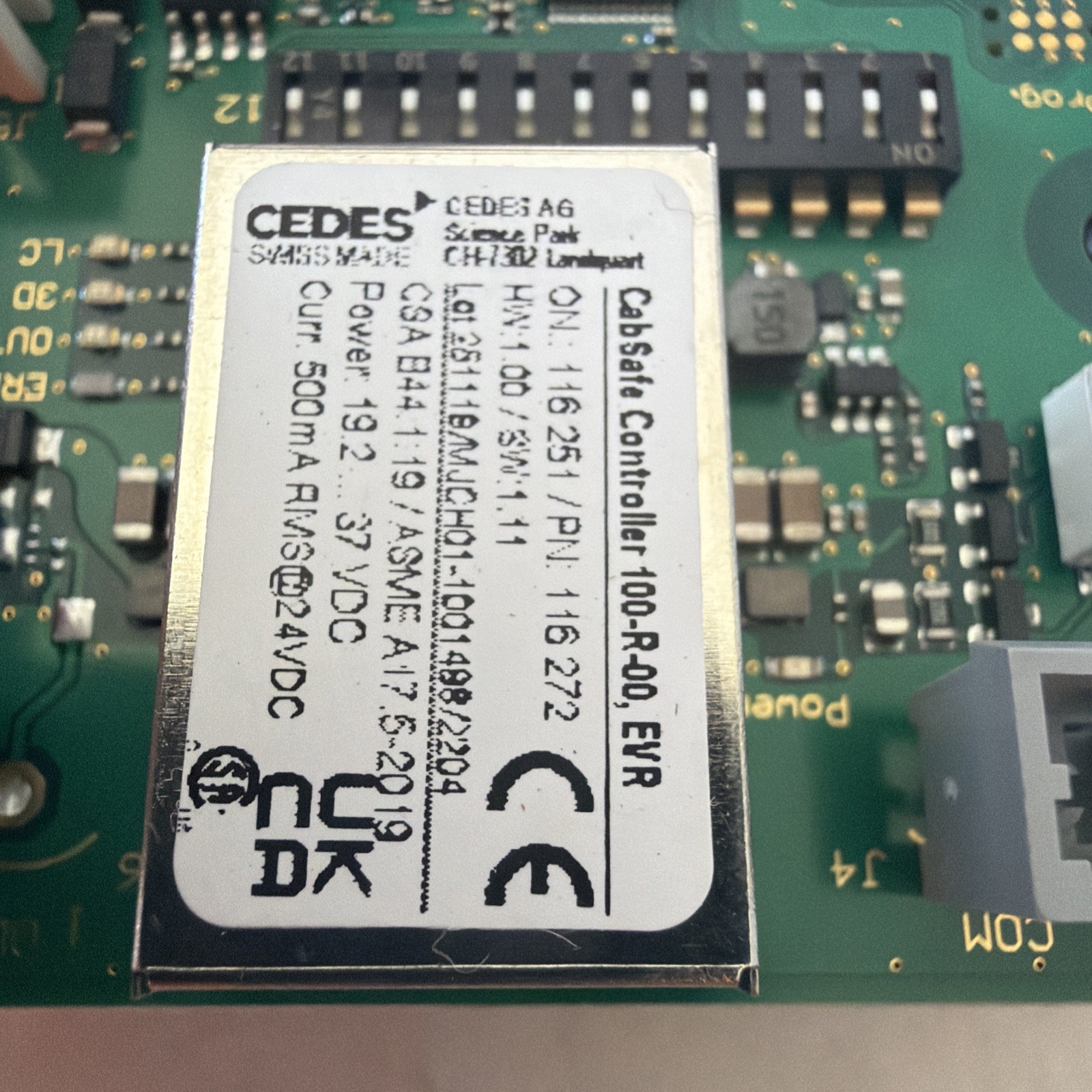 Cedes AG Sensor Interface Board 3D CABSAFE CONTROLLER 100-R-00 PN:116272