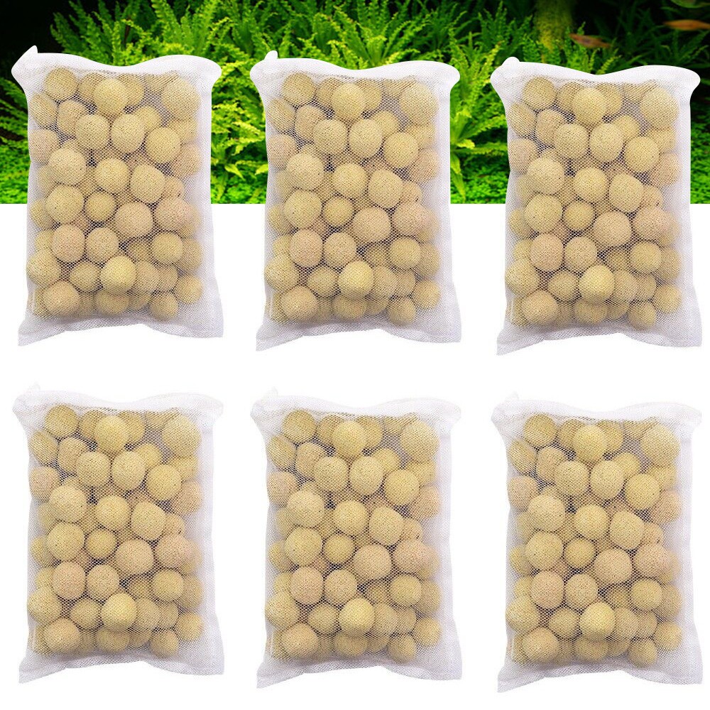 1-6 lb Bio Filter Balls - Porous Aquarium Media for Bacteria Growth & Water Care