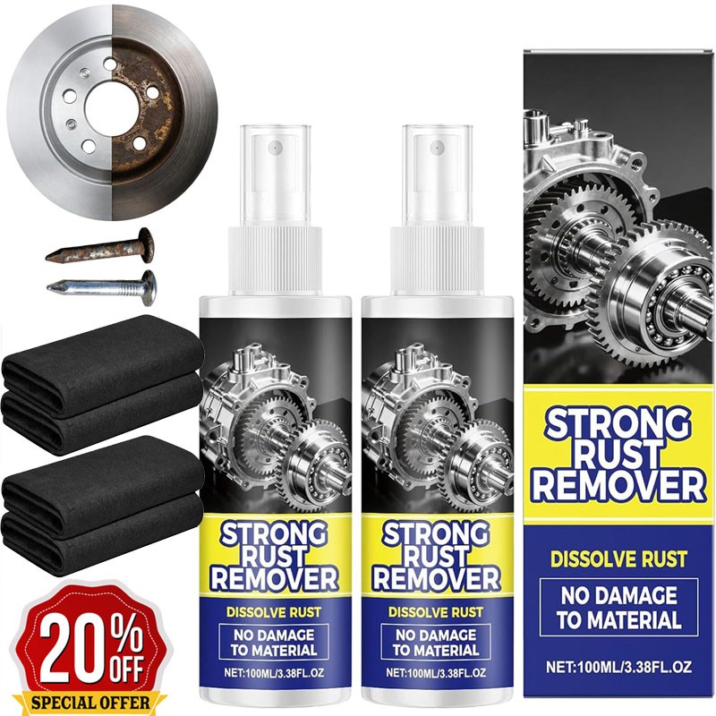 2026 Strong Rust Remover 100ml/3.38fl.oz Powerful Rust Removal Spray For Cars