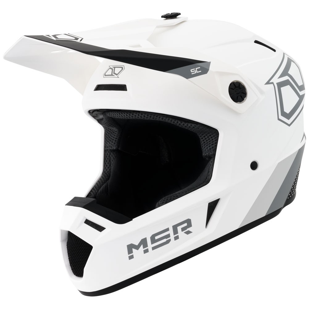 MSR™ SC Proto Dirt Bike and Motocross Helmet Large Matte White/Grey