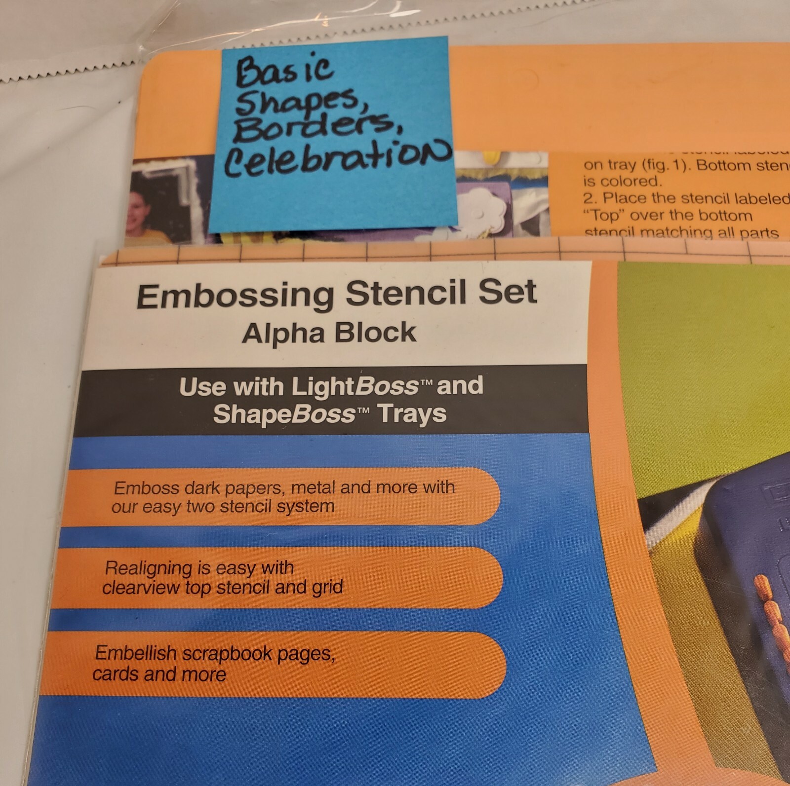 Fiskars SHAPEBOSS 2-2 PK TEXTURE PLATES + Alpha Block Set