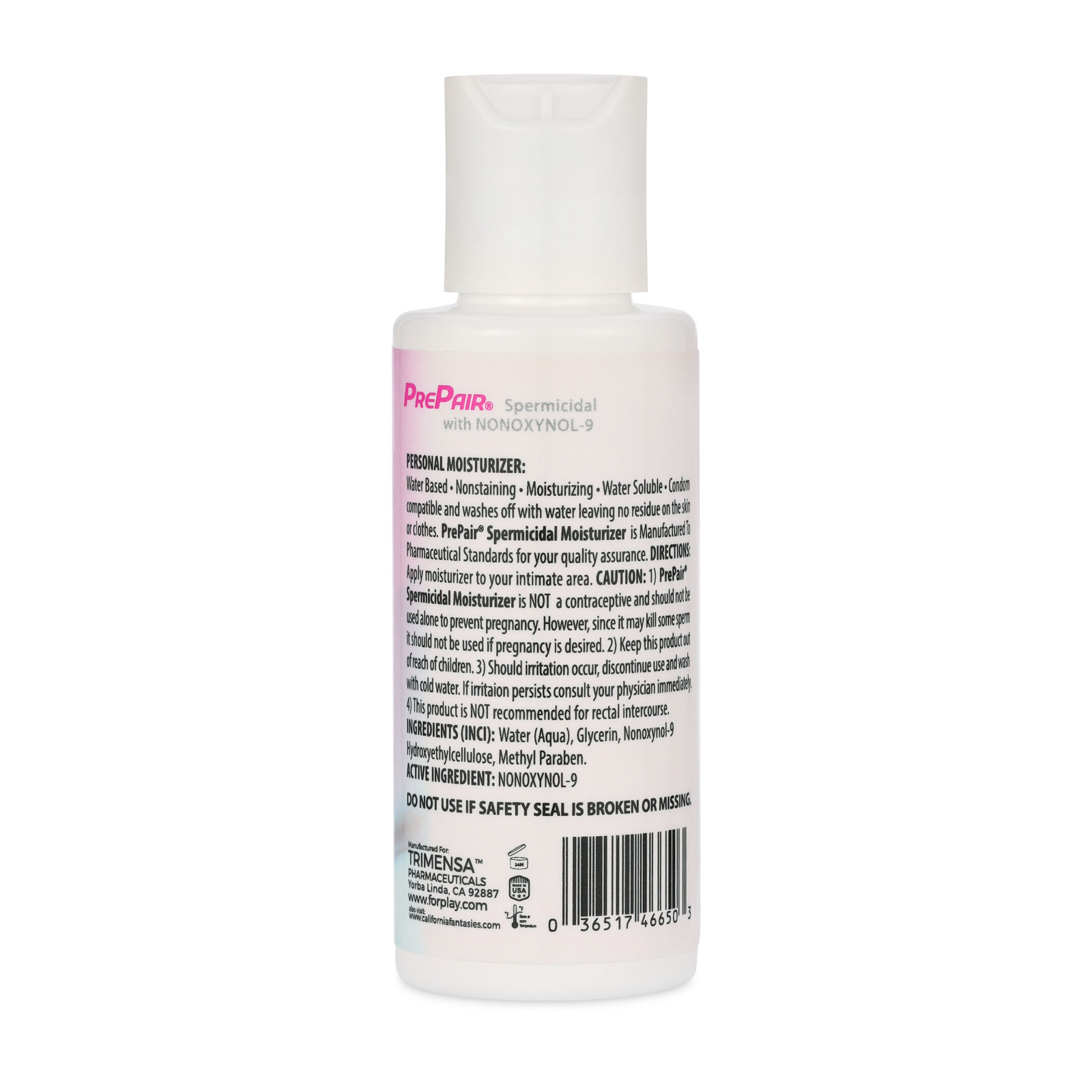 ForPlay PrePair Spermicidal - Water Based Lubricant - Made in the US