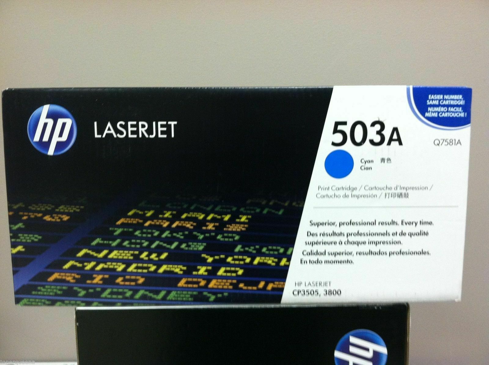 Genuine  HP Color LaserJet 3800 CP3505 Cyan Toner Cartridge Q7581A HP 503A