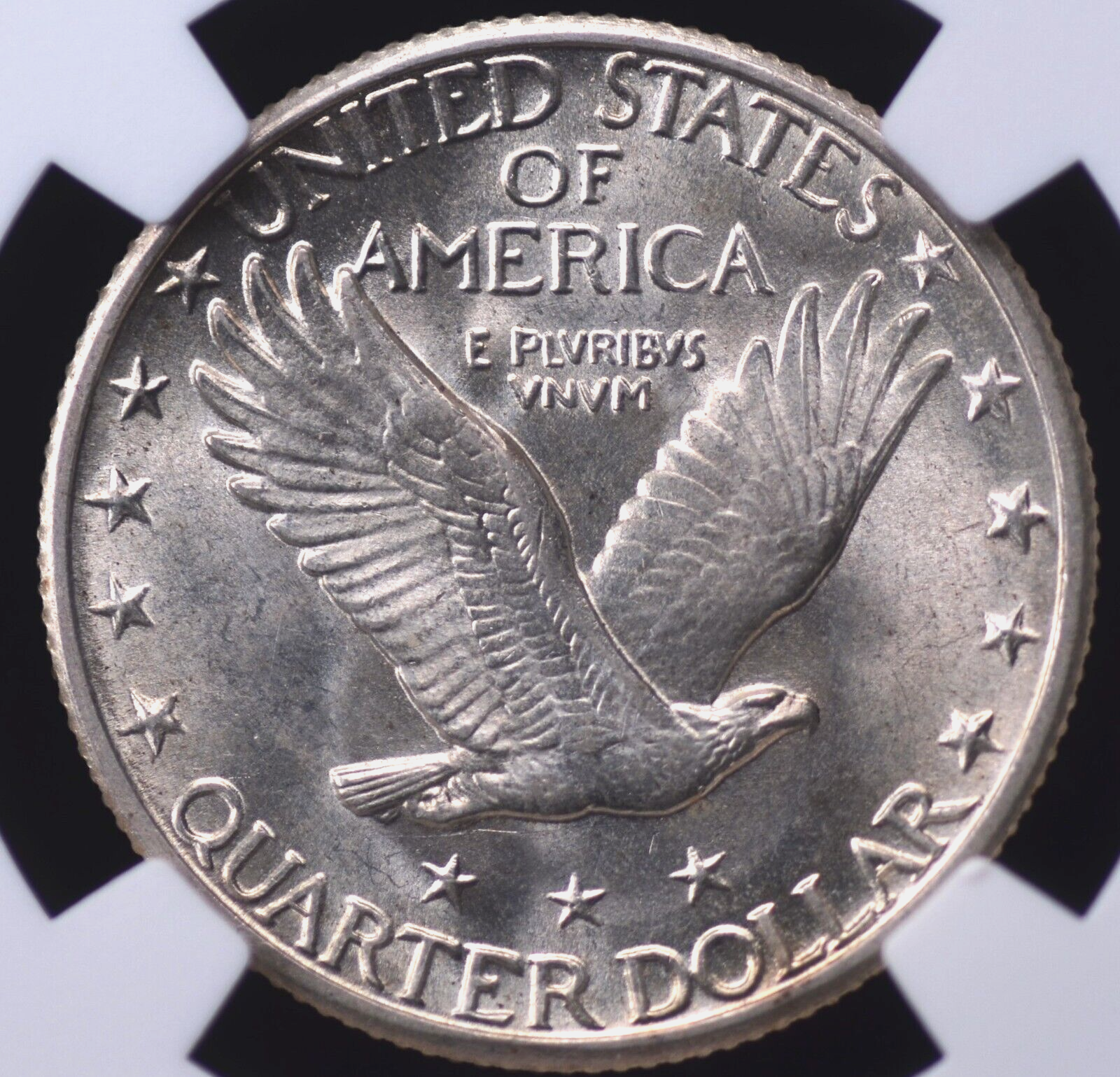 1930 STANDING LIBERTY QUARTER NGC MS 63 FULL HEAD FLASHY WHITE WITH THE BAREST