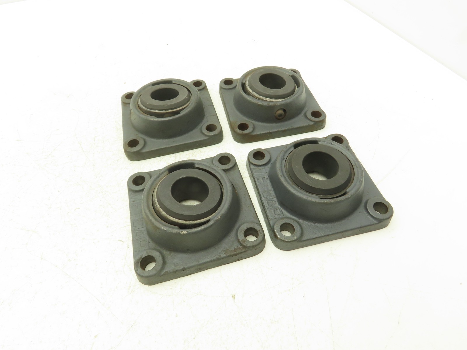 Metcar 12164 4-Bolt Flange Block Graphite Bearing 1-3/16" Bore Lot of 4