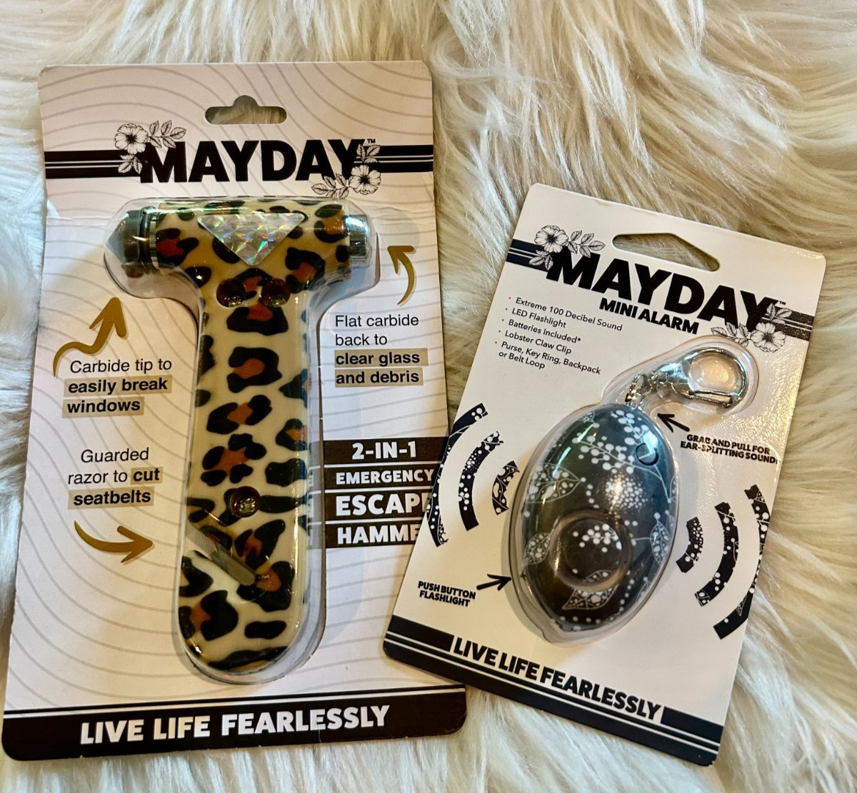 Mayday 2 in 1  Emergency Excape Hammer and Mini Alarm 2 pc set