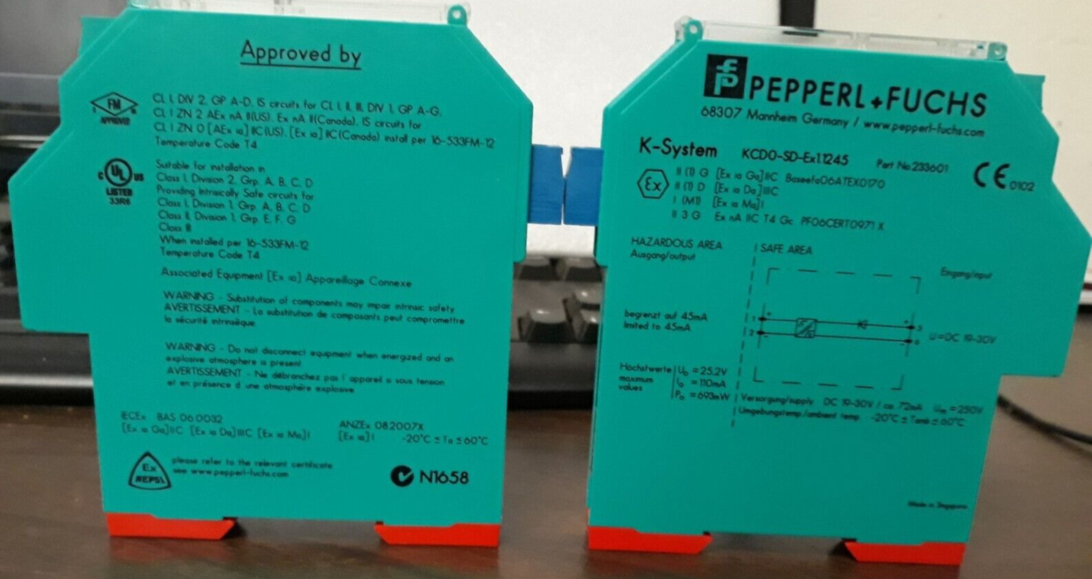 Lot of 2  Pepperl+Fuchs  KCD0-SD-Ex1.1245 SOLENOID DRIVER 233601