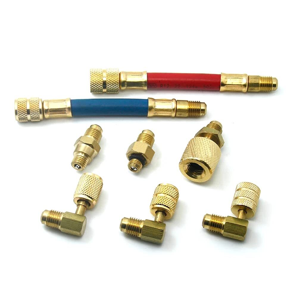 Air Condition Refrigeration Connector R134a R12 Converting Adapter AC Hose Se...