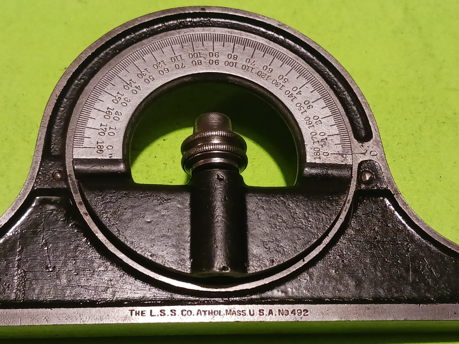 STARRETT NO. 492 PROTRACTOR FOR COMBINATION SQUARE WORKS GREAT GOOD CONDITION