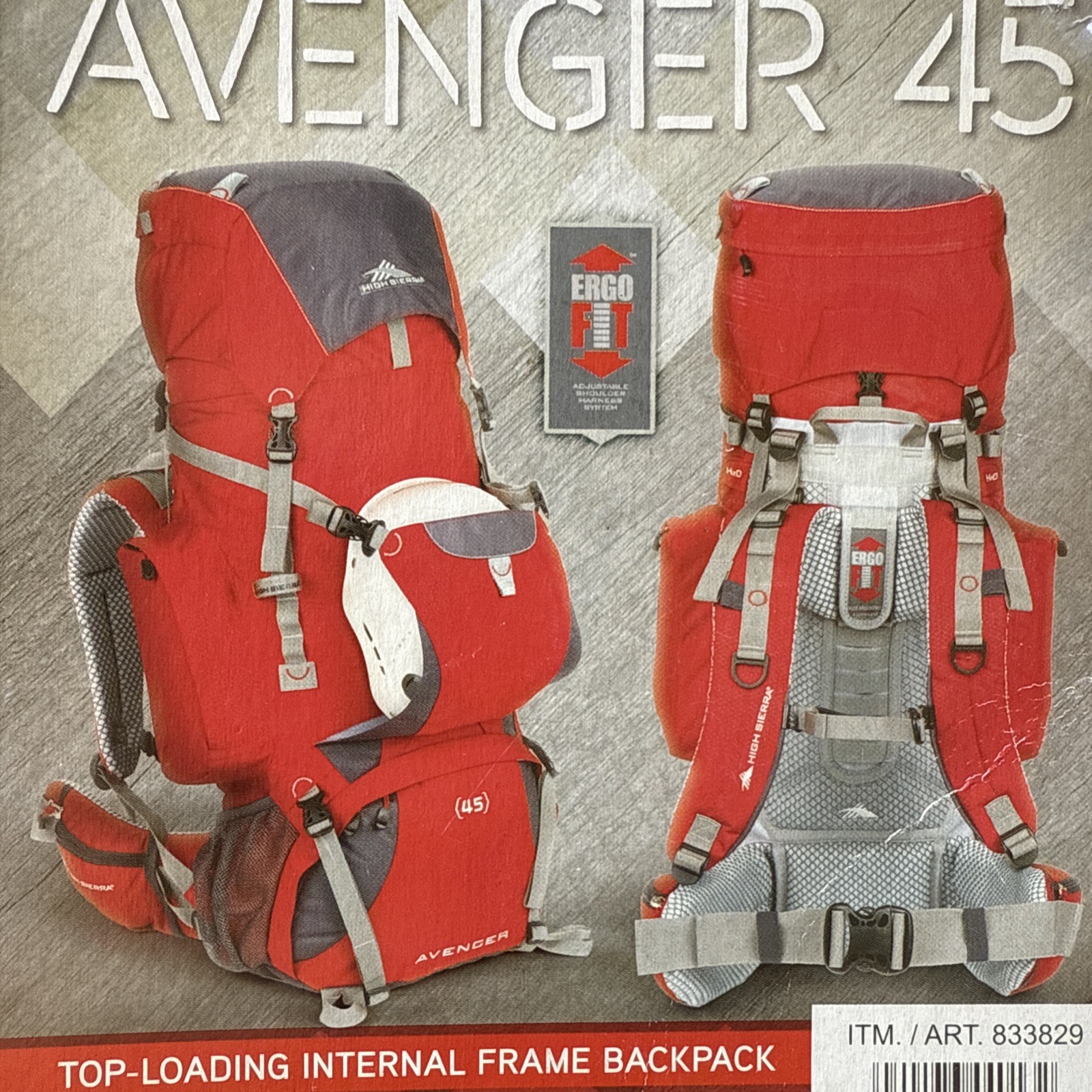 High Sierra Backpack Black Avenger 45 Liter Great Condition