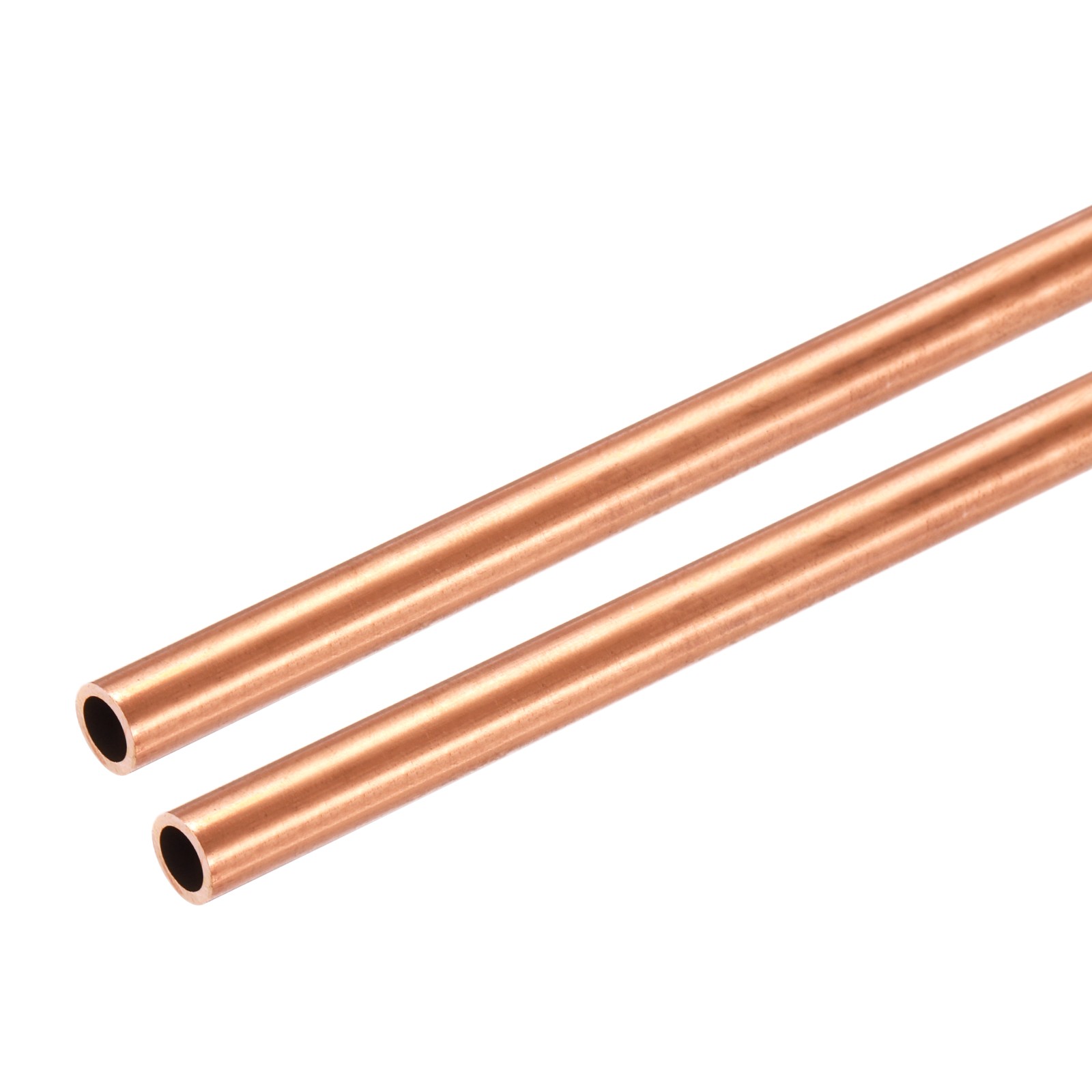 8mm OD x 1mm Wall Thickness x 300mm(11.8") Length Copper Round Tube(Pack of 2)