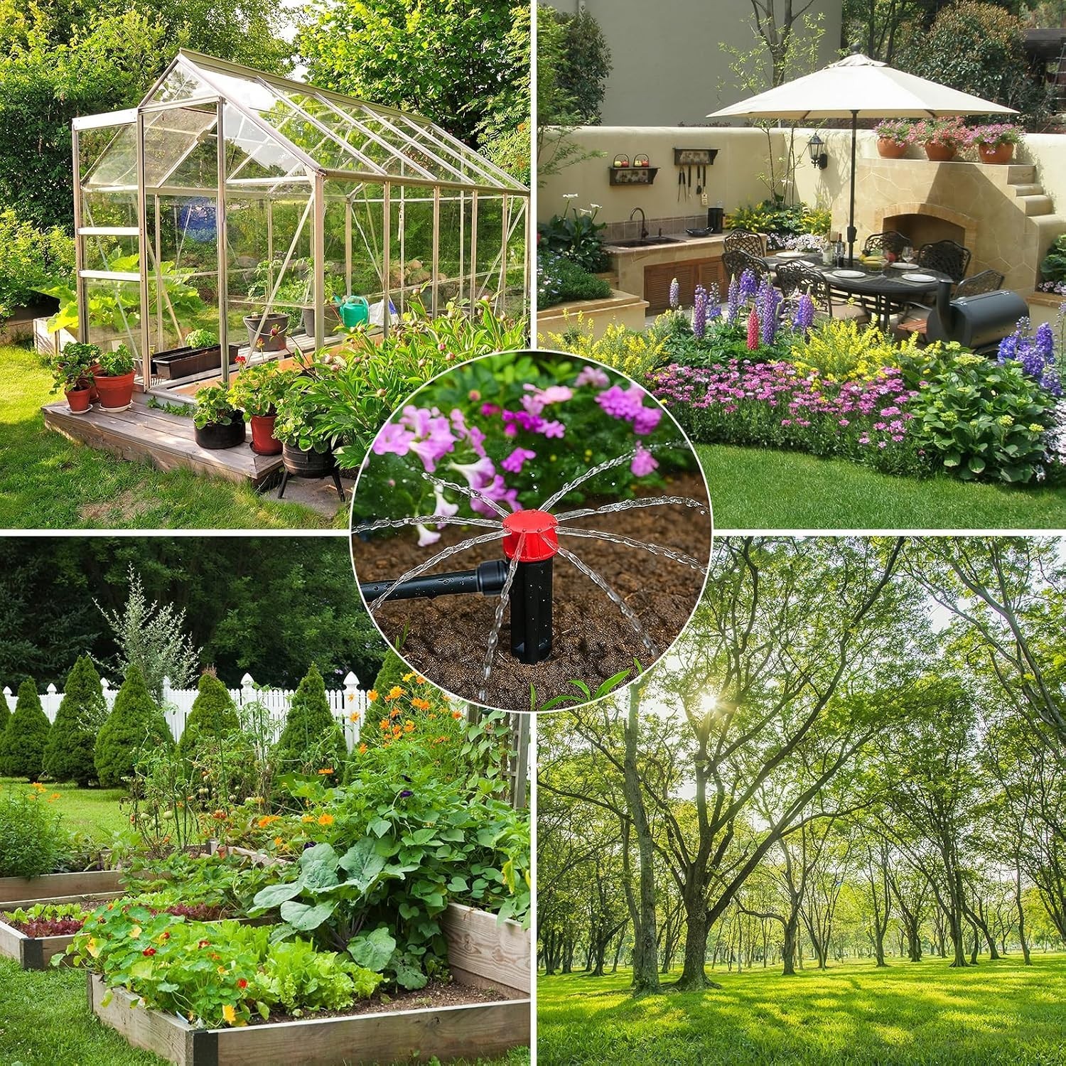 Adjustable Drip Irrigation System: 106FT Quick Connect Garden Watering Solution