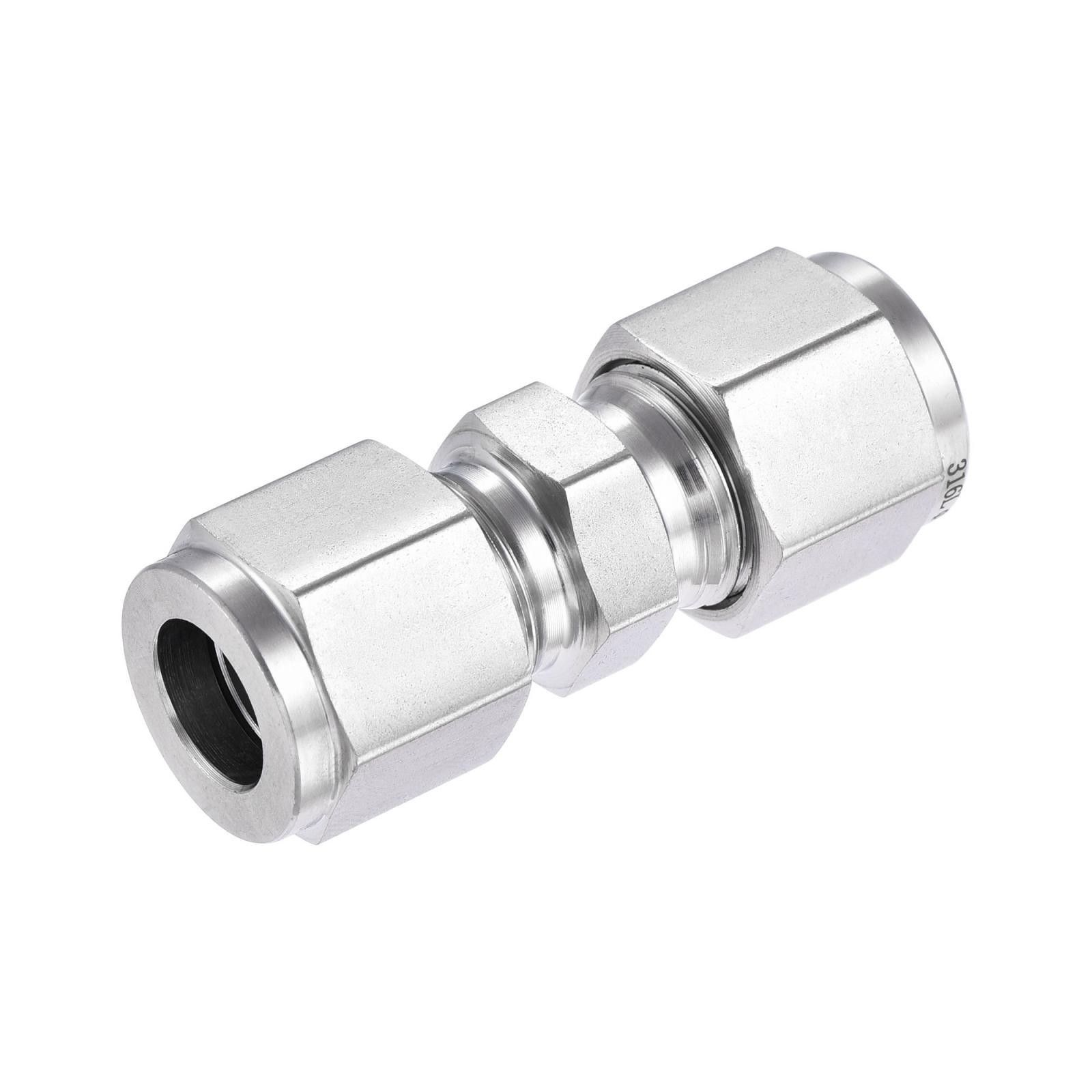 Compression Tube Fitting 3/8" Tube OD x 3/8" Tube OD 316 Stainless Steel