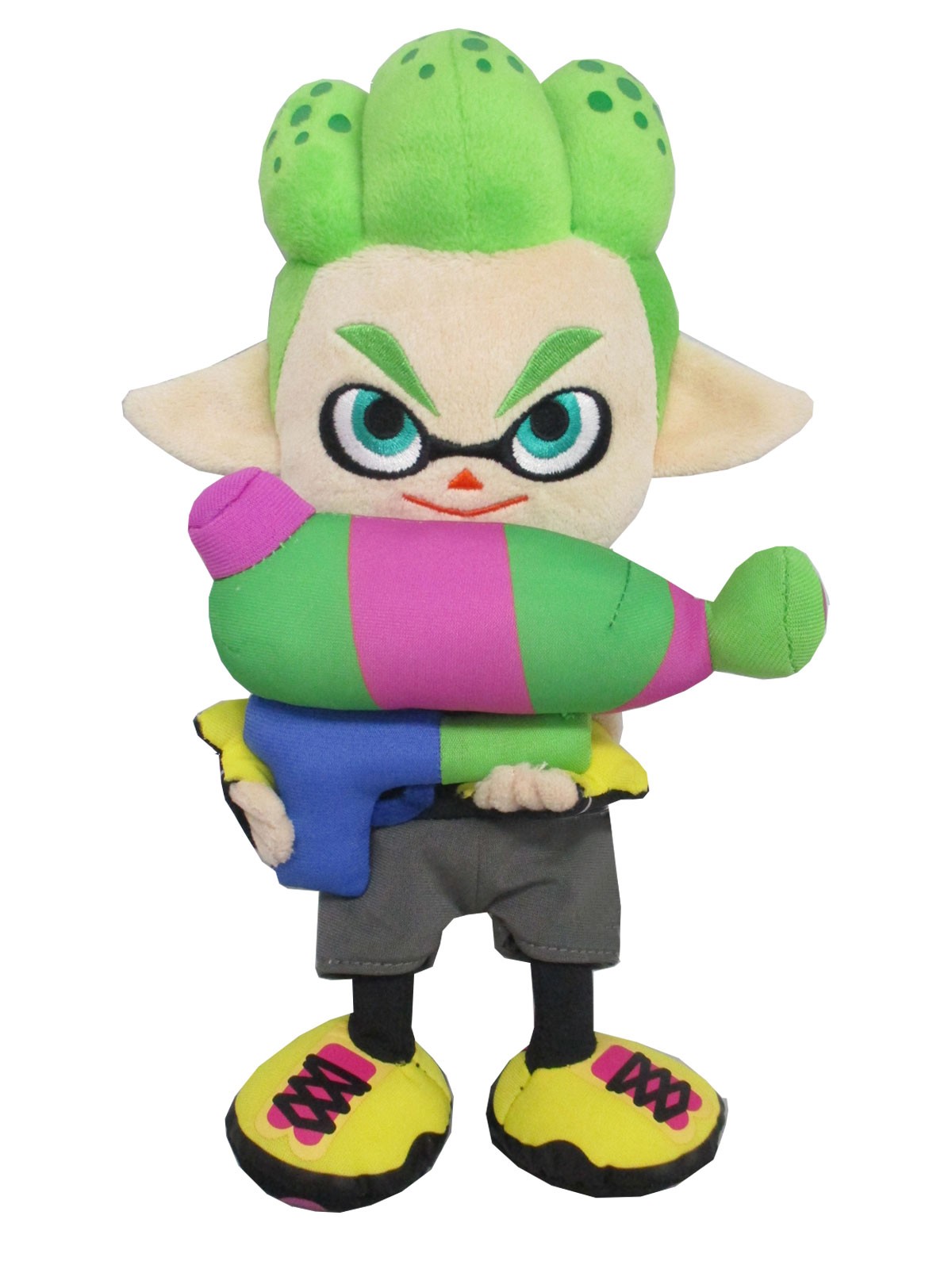 Splatoon Inkling Boy Neon Green 9" Plush Official Little Buddy San-ei 1661 New