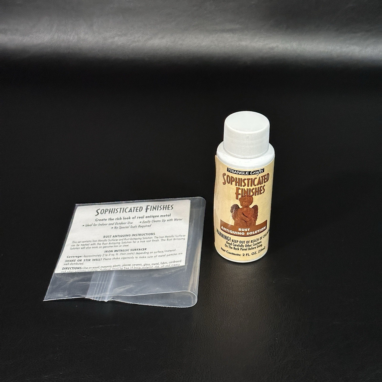 Triangle Coatings Sophisticated Finishes Rust Antiquing Solution 2 FL OZ Bottle