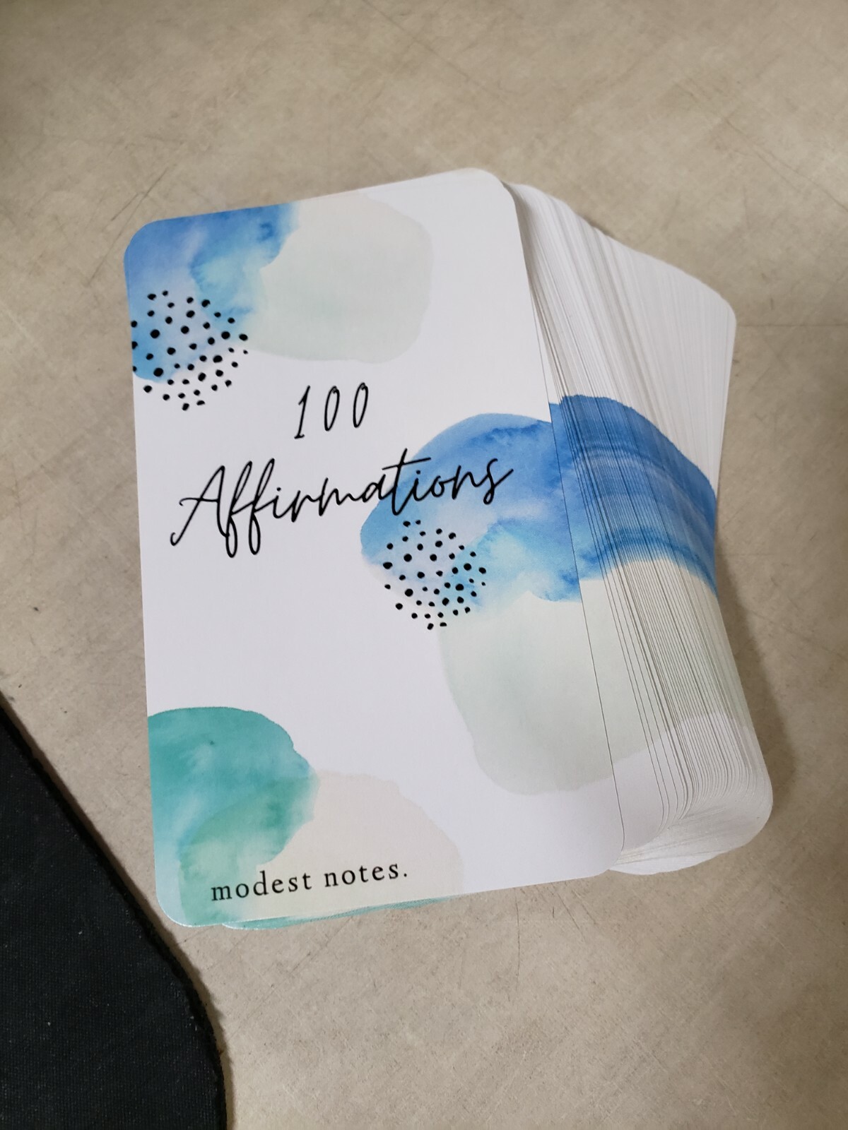 100 Affirmations Modest Notes Water Color Set