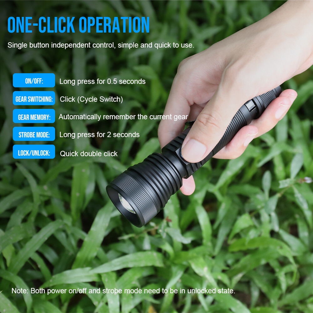 Trustfire Zoomable 550M Long Range Rechargeable Flashlight Magnetic LED Torch US